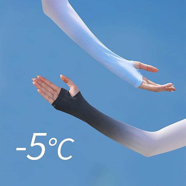  2024 jaro a léto korejský styl módní gradientní ledové hedvábné rukávy pánské a dámské rukávy na ochranu před sluncem venkovní cyklistické ledové rukávy