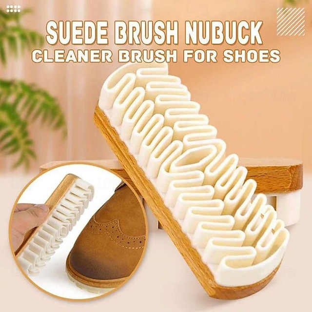  La brosse de nettoyage pour chaussures en daim élimine la saleté et nettoie les bottes de neige en fourrure, idéale pour les semelles en daim et en caoutchouc souple.