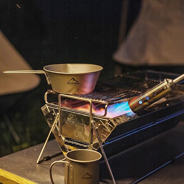  tazza sierra in titanio - tazza da campeggio leggera in titanio con linee di misurazione - forniture da campeggio per pentole durevoli - elementi essenziali per la cucina per il campeggio,