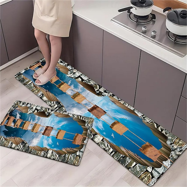 Tapis d'échelle de paysage tapis de cuisine tapis de sol antidérapant résistant à l'huile tapis de salon tapis intérieur extérieur tapis de chambre décor de salle de bain tapis d'entrée tapis de porte