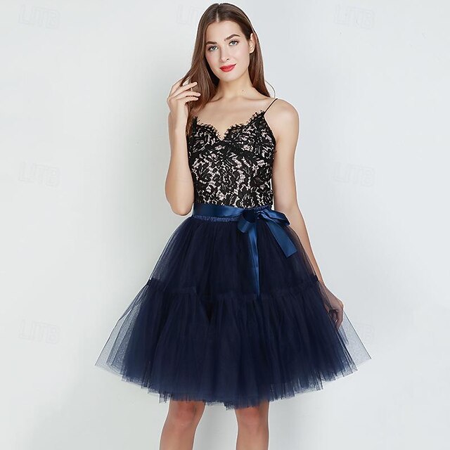 Retro vintage Jaren '50 Mini Onderrok Tutu Onder rok Effen Kleur Dames ...
