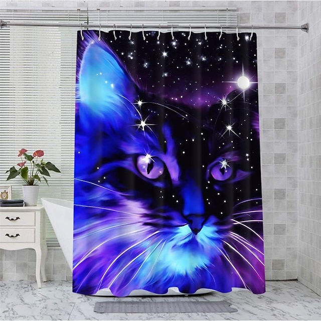  Animal Wolf Fierce Tiger Bathroom Deco Shower Curtain with Hooks Bathroom Decor Waterproof Fabric Shower Curtain Set with12 Pack Plastic Hooks