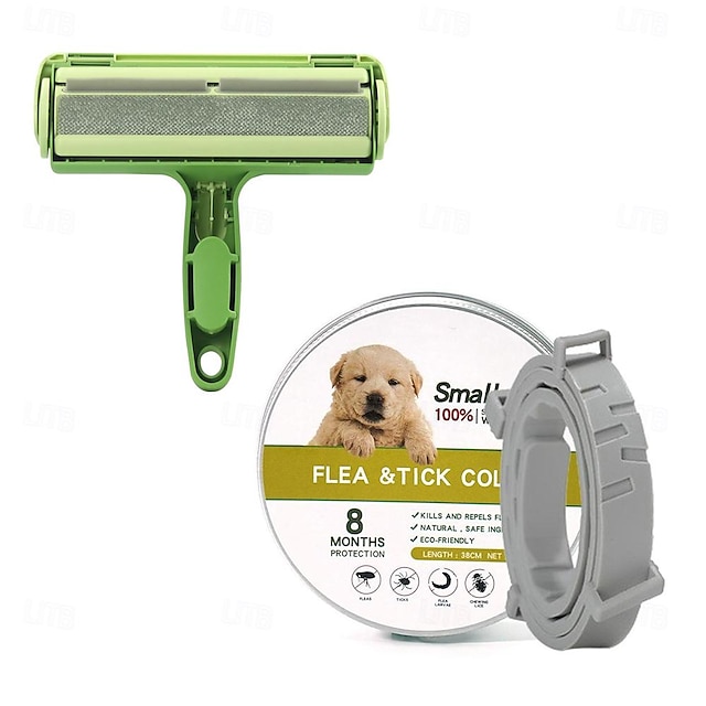  Tierhaare sofort entfernen - wiederverwendbarer Haarentferner mit Pheromonen Beruhigungshalsband für Hunde&Katzenhaarwickler für Sofas