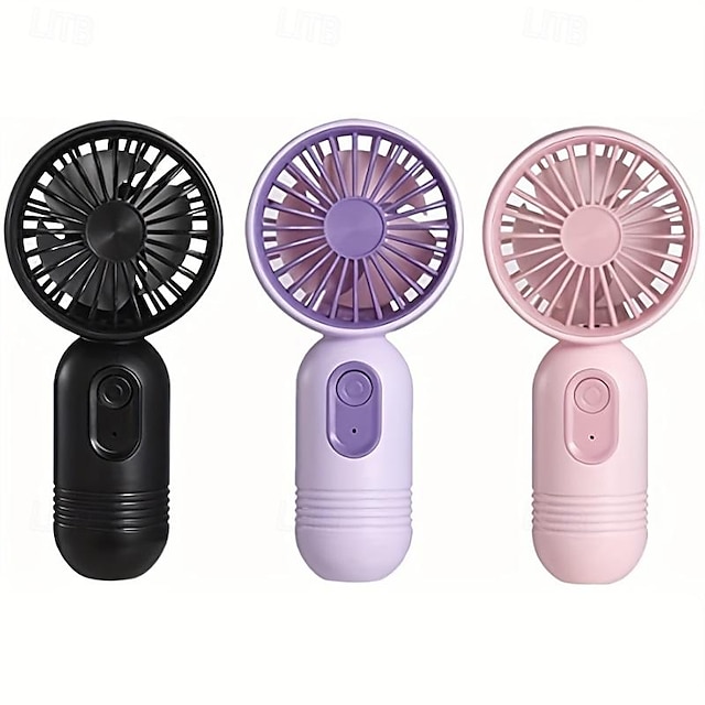  USB Rechargeable Mini Portable Fan With 3 Speeds - Lightweight Handheld Fan - Perfect For Office Outdoor Travel And Camping