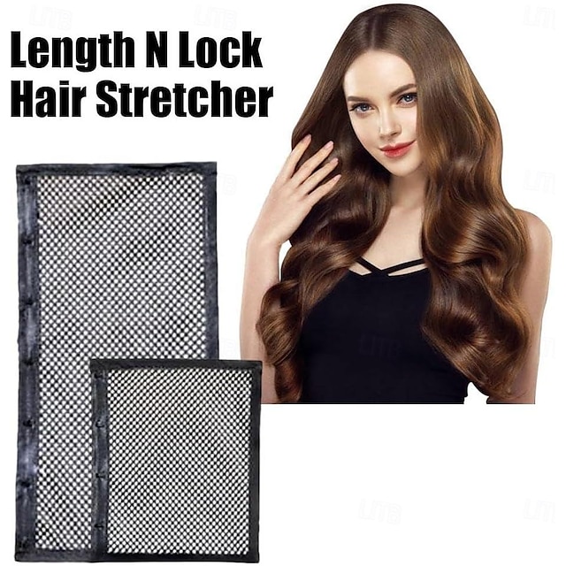  Length N Lock Hair Stretcher, Length and Lock Hair Stretcher, Hair Stretcher, Mesh Curly Hair Net, Pop and Lock Hair Gloss, Stretching Tool for Curly and Straight Hair