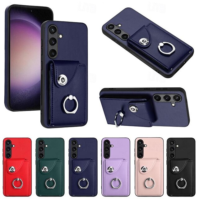  Phone Case For S24 S23 S22 S21 Ultra Plus A55 A35 A25 A15 5G A54 A34 A14 A53 A33 A23 A13 Back Cover with Stand Holder with Wrist Strap Card Slot Retro TPU PU Leather