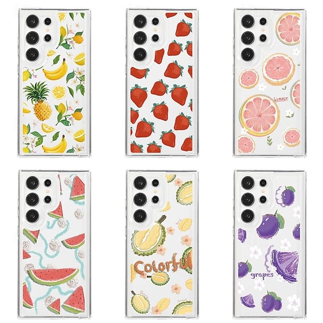  Phone Case For Samsung Galaxy S24 S23 S22 S21 S20 Ultra Plus FE A55 A35 A25 A15 5G Back Cover Ultra Thin Non-Yellowing Shockproof Flower Floral TPU