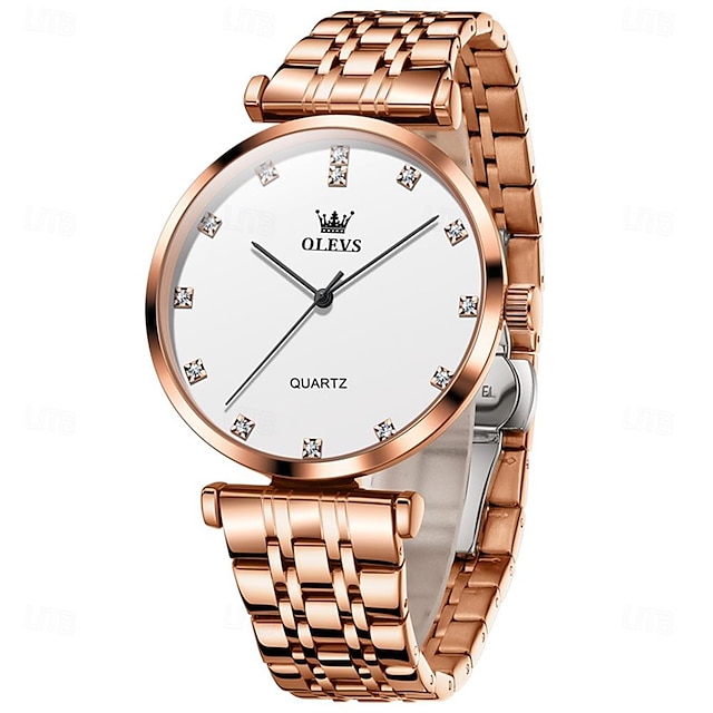  OLEVS Men Quartz Watch Minimalist Fashion Business Wristwatch Waterproof Decoration Steel Watch