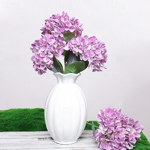  Realistic Artificial Hydrangea Branch for Home or Office Decor
