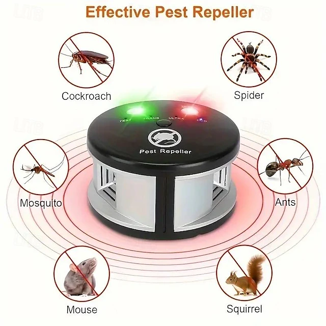 360-degree Indoor Ultrasonic Mouse Repeller – Electronic Pest Control ...
