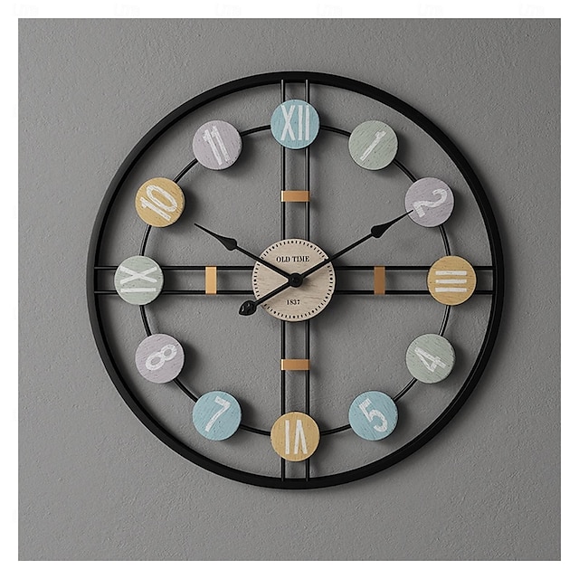  שעון קיר בעיצוב ייחודי לעיצוב סלון רטרו שעון קיר גדול שקט לא מתקתק שעון מתכת לחדר שינה עיצוב מטבח עיצוב קיר שעון דקורטיבי 40/50/60 ס