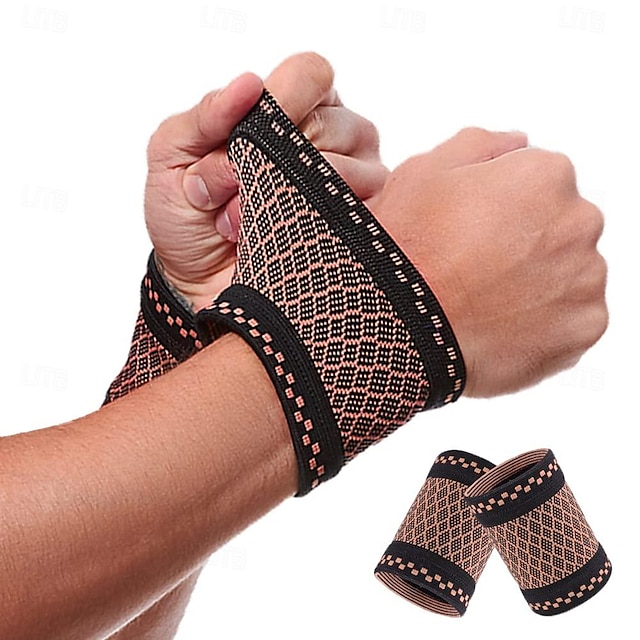  Kupfer-Kompressionsbandage für das Handgelenk (2 Stück), elastische Handgelenkstütze zur Linderung von Sehnenentzündungen, Arthritis und Karpaltunnelschmerzen, weiche Handgelenkbandagen für Sport,