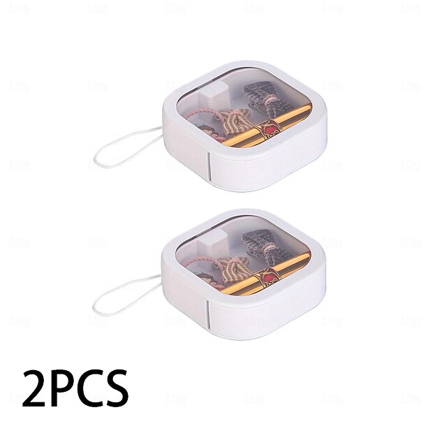  2pcs Travel Storage Box with Pull-out Drawer - Compact, Dust-proof, Ideal for Storing Cosmetics, Jewelry, and Earphones