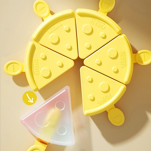  6ks/sada letní forma na nanuky ve tvaru sýra - dělená a stohovatelná forma na zmrzlinu na domácí zmrzlinu