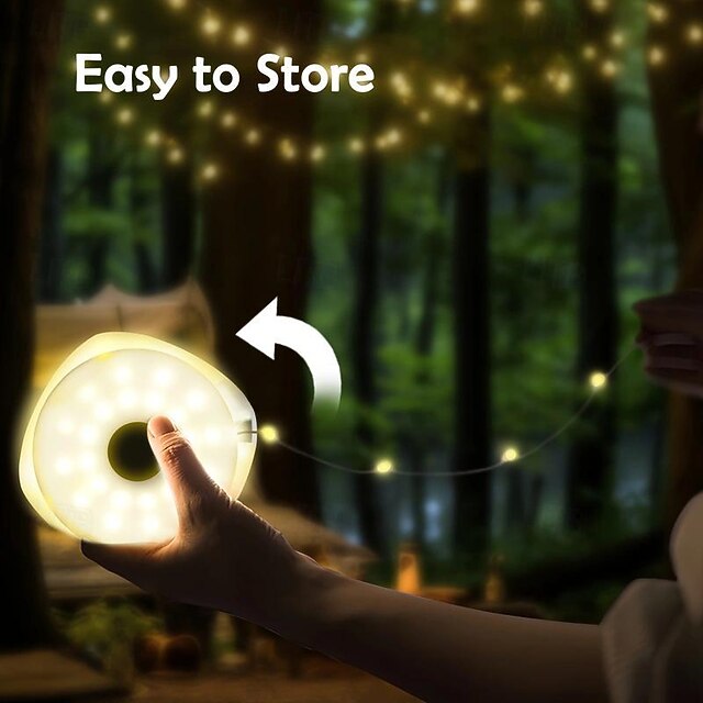 Rechargeable LED Camping Lamp Strip String Lights Atmosphere Waterproof
