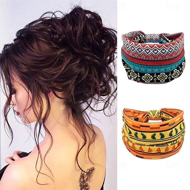  Clipe de peças de cabelo com coque bagunçado com 2 bandanas largas e turbante Conjunto de 3 peças de coque de cabelo ondulado e encaracolado em postiços desgrenhados updo donut coque de cabelo sintético rabo de cavalo de cabelo falso para mulheres meninas