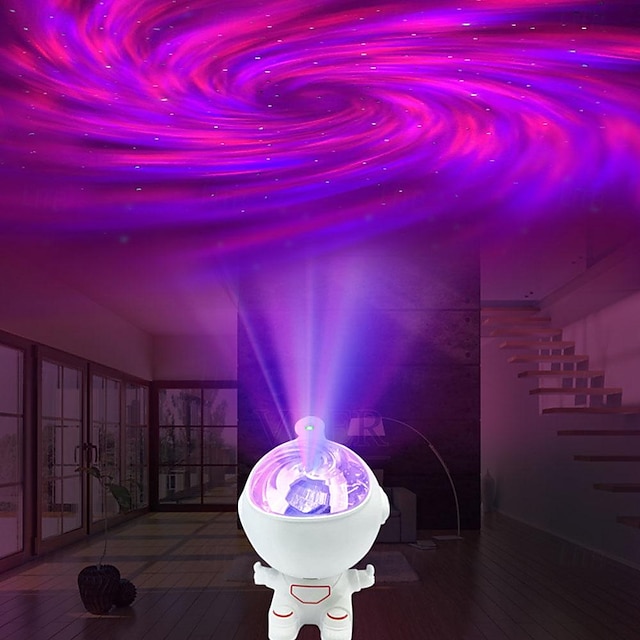  Astronauta galáxia estrela projetor luz céu nebulosa lâmpada casa diy adesivo quarto decoração noite lâmpada presente de natal