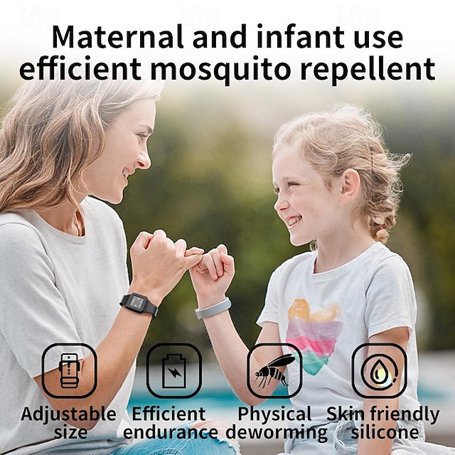  ultralyd myggavstøtende armbånd barn voksne spedbarn bærer utendørs klokke myggavstøtende lås