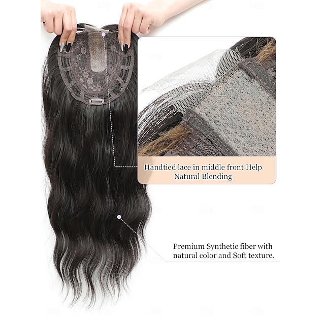 κάλυμμα μαλλιών για γυναίκες 20 ιντσών μακρύ κυματιστό κάλυμμα για σγουρά μαλλιά πιο σκούρο καφέ κλιπ σε συνθετικά wiglet κομμάτια μαλλιών για γυναίκες