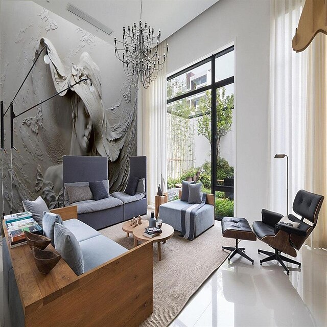 Cool Wallpapers Textured Wallpaper Wall Mural 3D Vertical Stripe Non self-adhesive for Home
