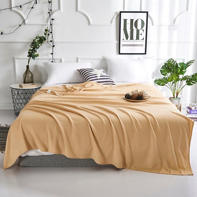  Cobertor refrescante para travessas quentes, manta leve de fibra de bambu respirável, manta de rayon para cama, sofá e sofá, cobertor fresco de verão em tamanho real