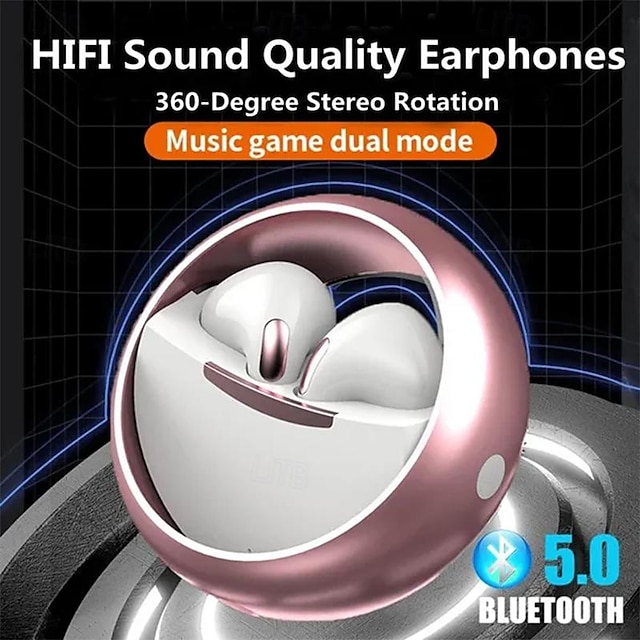  Obrót o 360 stopni słuchawki tws z mikrofonem douszne sportowe słuchawki douszne bezprzewodowy zestaw słuchawkowy bluetooth v5.0 dla Samsung iphone xiaomi