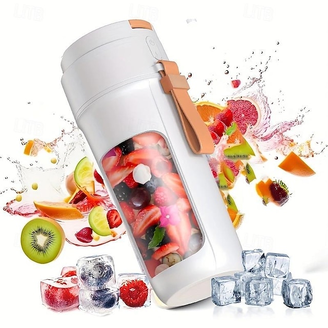  Rechargeable Portable Blender-10 Stainless Steel Blades-USB Type-C Charging-Ideal for Smoothies & Juices-On-the-Go Drink Maker