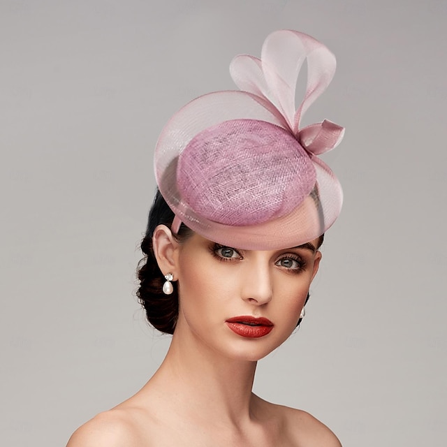  fasce per fascinatori piattino a rete cappello matrimonio tea party corsa di cavalli giorno delle donne con fiocchi copricapo di fiori