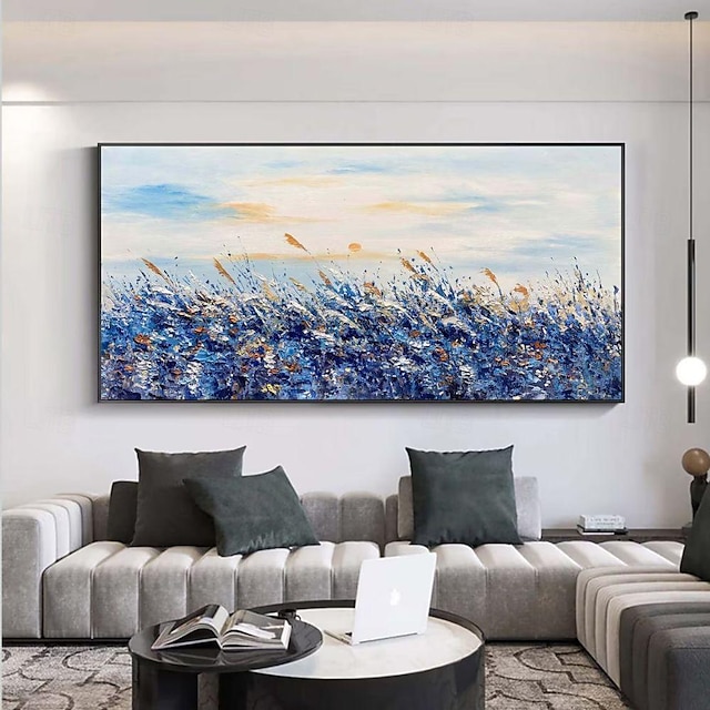  Handmade Oil Painting Canvas Wall Art Decoration Modern Abstract Flowers Plants Sunrise Landscape for Home Decor Rolled Frameless Unstretched Painting
