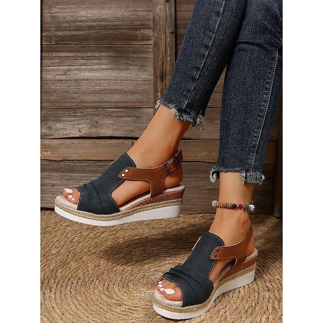 sandalias de mujer sandalias blancas sandalias negras para mujer zapatos sandalias sólidas sandalias de mujer cuñas de moda hebilla romana sandalias casuales para mujer