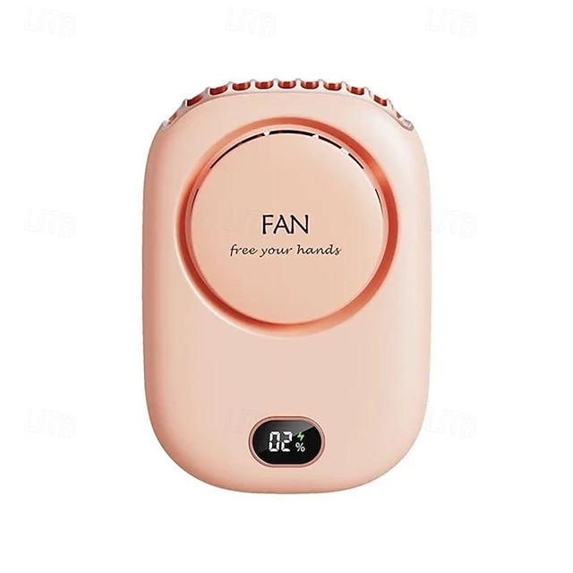  Mini Ventilador de Pescoço para Crianças – Ventilador Esportivo Sem Lâmina Ajustável USB Recarregável com Cordão