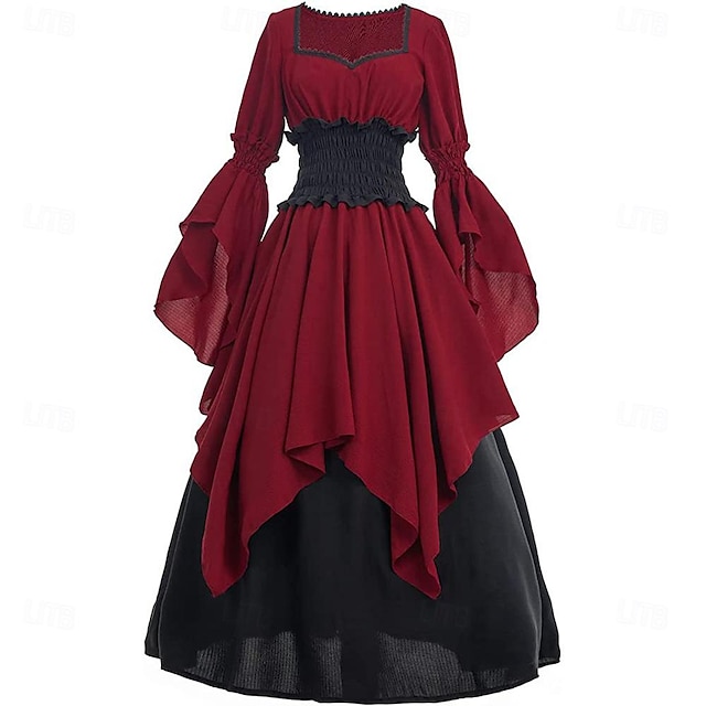  ימי הביניים רנסנס שמלת קוקטייל שמלת וינטג' שמלת נשף הנכרי בגדי ריקוד נשים האלווין (ליל כל הקדושים) מסיבה\אירוע ערב פֶסטִיבָל שמלה