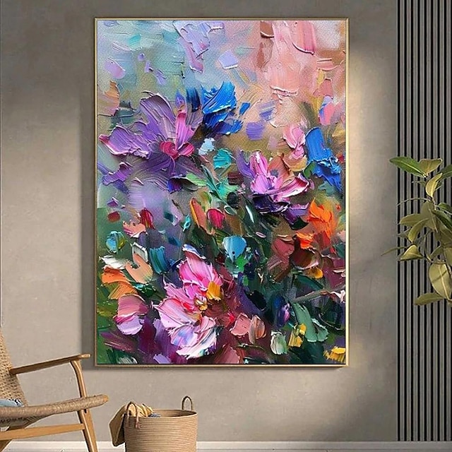  pictura in ulei lucrata manual canvas arta perete decor flori abstracte pentru decor interior pictura rulata fara rama neîntinsa