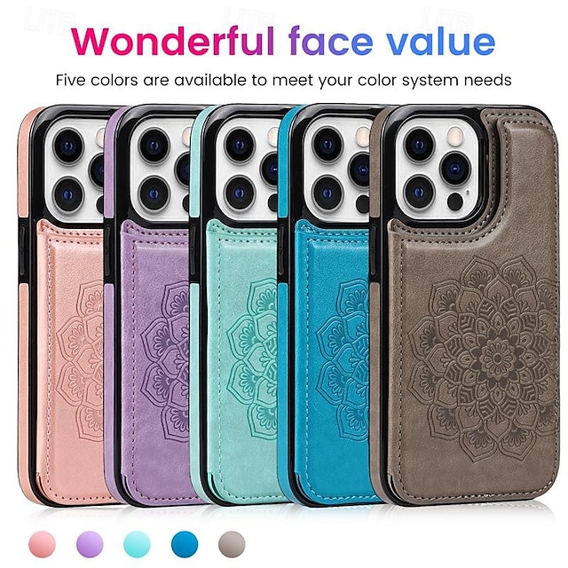  Phone Case For iPhone 15 Pro Max Plus iPhone 14 13 12 11 Pro Max Plus Mini SE Back Cover with Stand Holder Magnetic Card Slot Retro TPU PU Leather
