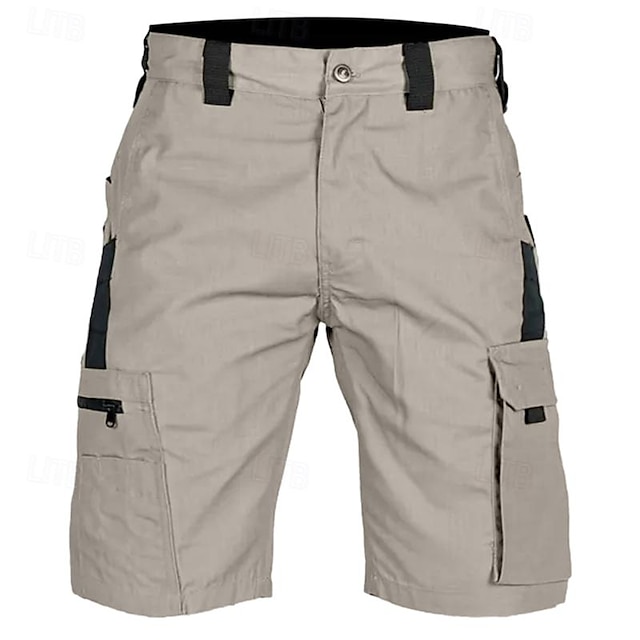  Men's Tactical Shorts Cargo Shorts Shorts Button Multi Pocket Color Block Comfort Wearable Short Casual Daily Holiday Cotton Blend Fashion Classic Green Khaki