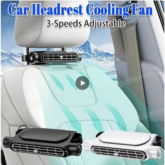  Rücksitzlüfter, Belüftungsblatt, USB-Harcirculator, USB-Lade-Kopfstützen-Autolüfter, Kühlung, tragbare Klimaanlage fürs Auto