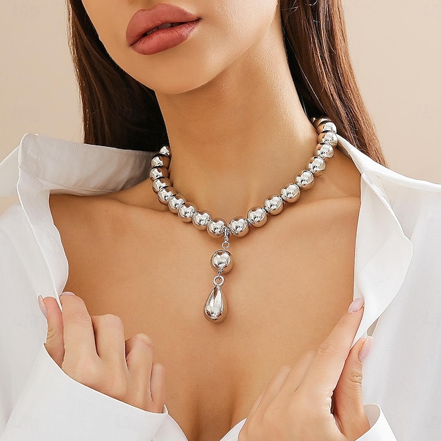  Coliere cu Pandativ Perle Pentru femei Elegant Personalizat Clasic Draguț Rotund Coliere Pentru Nuntă Petrecere Club
