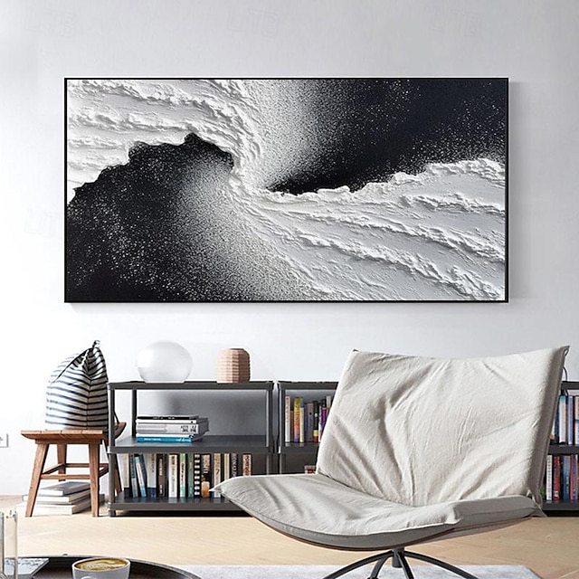  velký ručně malovaný objemový obraz 3d abstraktní vlny obrazy na plátně ruční textura malba obývací stěna umělecká výzdoba bez rámu
