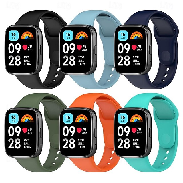  Slimme horlogeband Compatibel met: Xiaomi Redmi Watch 3 Lite Smartwatch Band Verstelbaar Sportband Vervanging Polsbandje