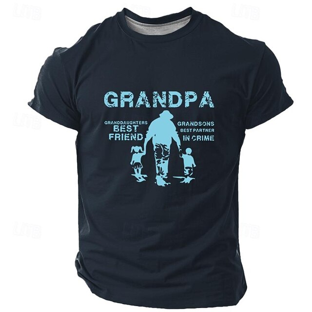 Grandpa T-Shirt for Men | Granddaughters Best Friend & Grandsons Partner in Crime Graphic Tee4