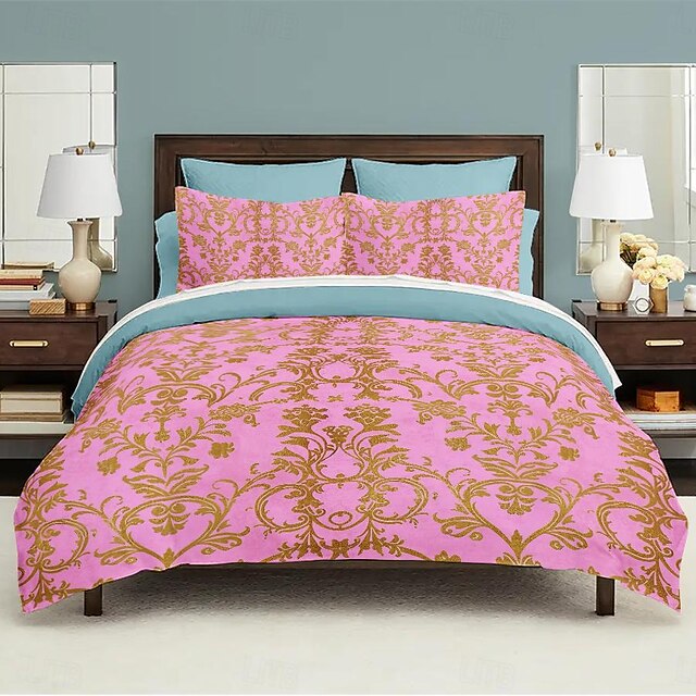  Parure de lit 3 pièces de style floral cachemire, ensemble de housse de couette élégante et douce avec taies d'oreiller, parfait pour ajouter une touche de sophistication et de confort à la décoration de votre chambre