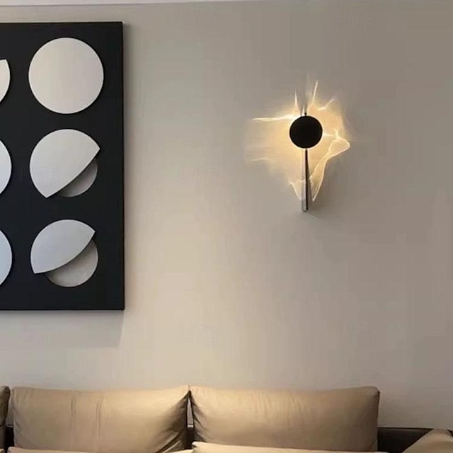  Lampada da parete a led scala soggiorno stanza campione decorazione nordica camera da letto comodino tv arte della parete luce applique da parete bianco caldo 110-240 v