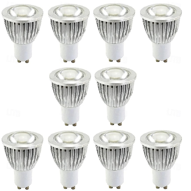  Светодиодные лампы gu10, нерегулируемые, 3000 К, теплый свет, 5 Вт, светодиодные лампы для кухни, вытяжки, гостиной, спальни, встраиваемое трековое освещение, 10 шт.