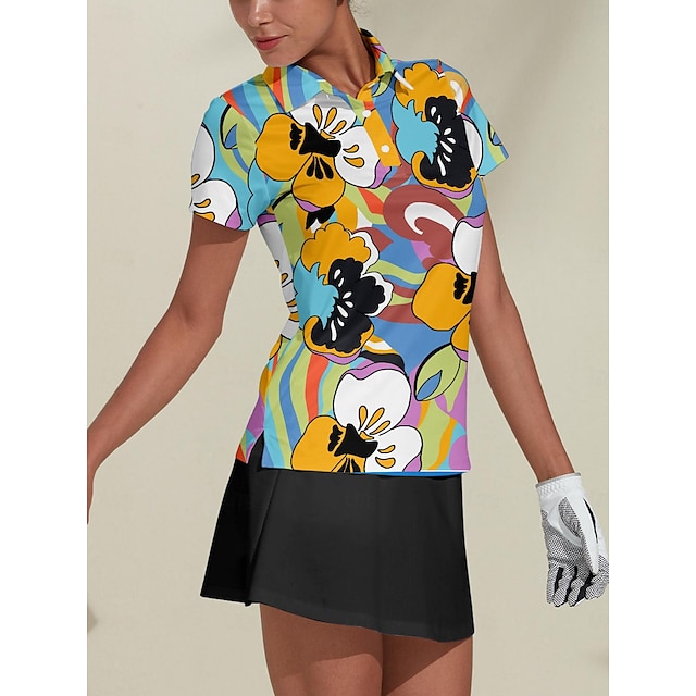  女性用 ポロシャツ イエロー 半袖 トップス レディース ゴルフウェア ウェア アウトフィット ウェア アパレル