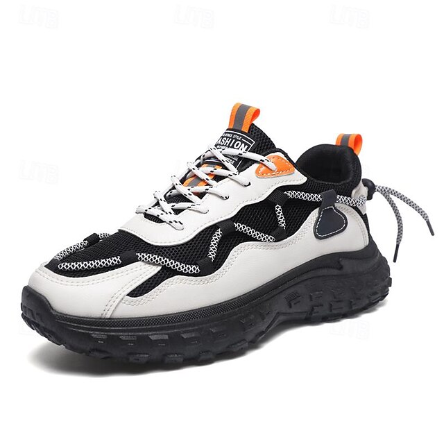  Hombre Zapatillas de deporte Zapatos de Paseo Deportivo Diario Tejido Transpirable Cordones Negro Blanco Primavera Otoño