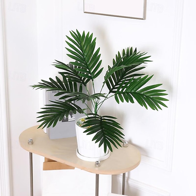  Искусственное дерево шеффлера высотой 50 см (высота) — реалистичное искусственное растение для внутреннего декора, офиса и домашней обстановки.