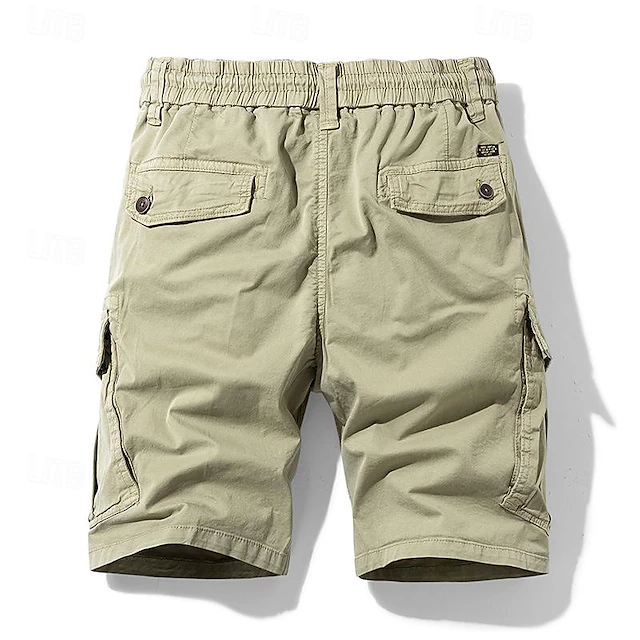 Men's Tactical Shorts Cargo Shorts Shorts Button Drawstring Elastic ...