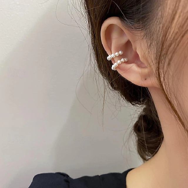 1 Pair Ear Clips For Women's Wedding Birthday Gift Alloy Geometrical Fashion 6