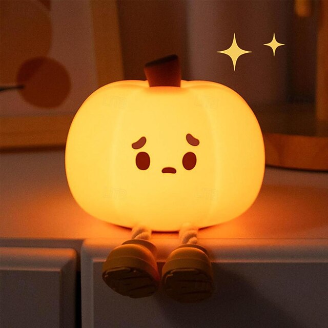 2024 Pumpkin Night Light - Rechargeable Touch Lamp With 3 Brightness Levels