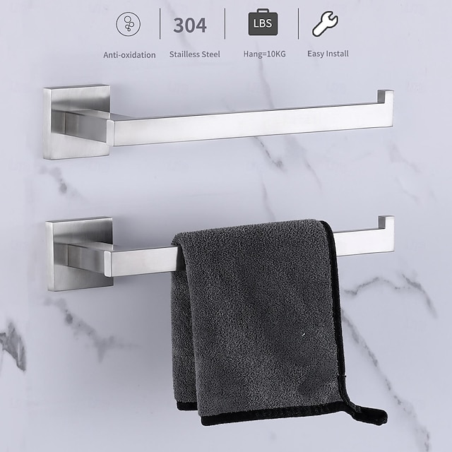  2 шт. держатель для полотенец для рук кольцо для банного полотенца вешалка для полотенец для ванной комнаты кухонная квадратная вешалка для полотенец для рук настенный монтаж из нержавеющей стали 2